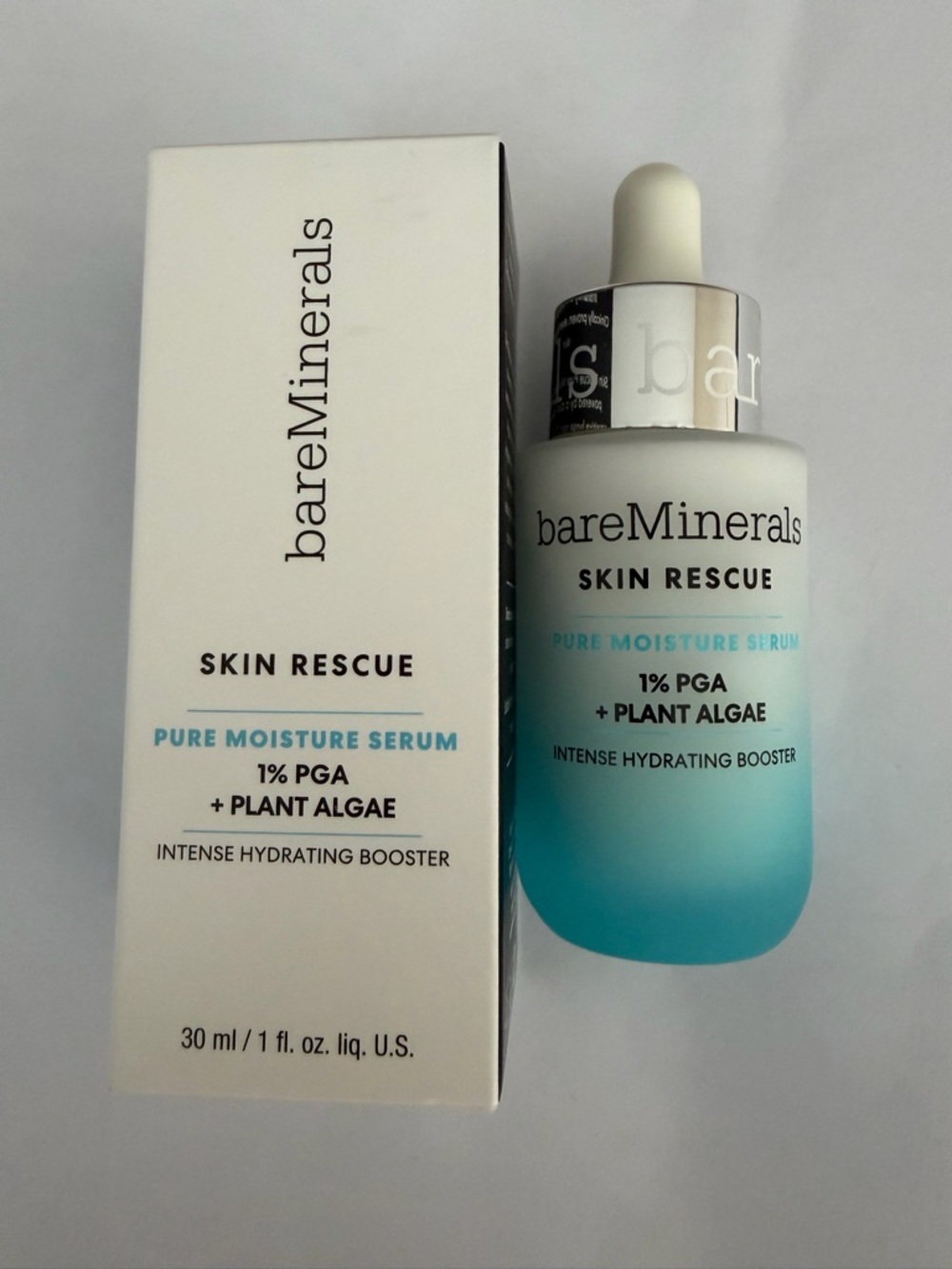 bareMinerals Skin Rescue Pure Moisture Serum 1oz Hydrating booster full size NEW